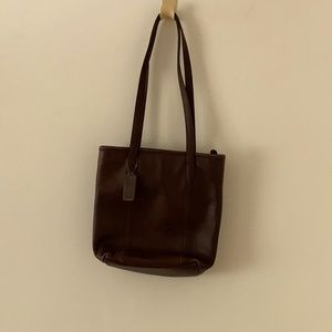 Vintage Coach Lunch Bag Dark Brown Leather